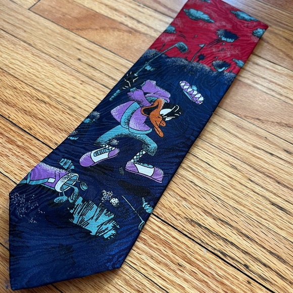 Vintage Daffy Duck Necktie / Looney Tunes / 90s / Golf - Picture 2 of 5